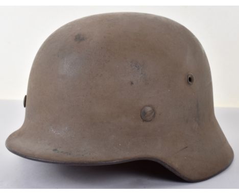 German Army Southern Front M-40 Steel Combat Helmet, interesting example of a M-40 pattern steel combat helmet which retains 