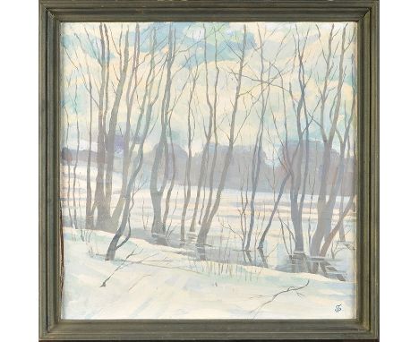 M*** Fufaldin
A RUSSIAN WINTER LANDSCAPE
signed with monogram; inscribed verso
oil on board
58.6 x 58.6cms; 23 x 23in.