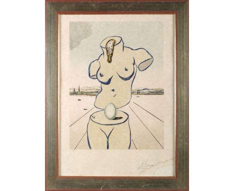 After Salvador Dali
NUDE WITH SOFT CLOCK AND EGG
signed in pencil and numbered 95 from an edition limited to 150 impressions

