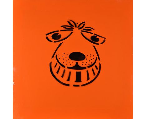 S*** Snowdon and J*** M*** Boyd
"SPACE HOPPER"
signed and dated '03 verso
spray acrylic and stencil on stretched nylon fabric