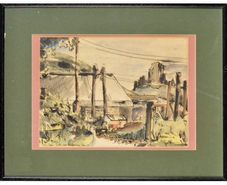 J*** M*** F***
(Spennymoor Settlement)
"CORFE CASTLE AND HALFPENNY"
signed with initials, inscribed with title and dated June