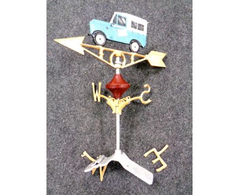 A cast iron Land Rover weather vane (as found) 