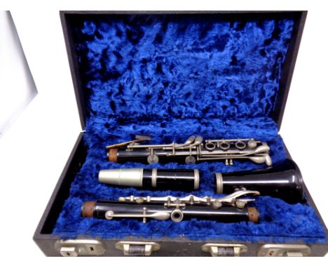 A four piece clarinet in fitted case