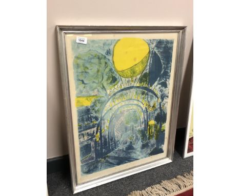A continental colour print depicting balloons, 48 x 63 cm 