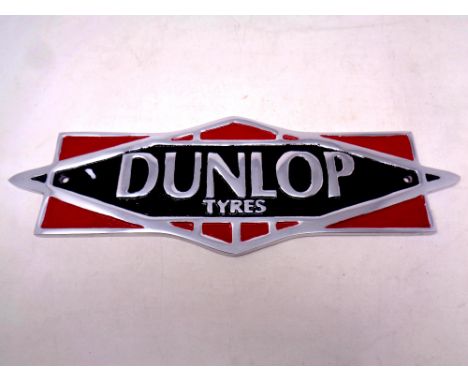 An aluminium Dunlop plaque