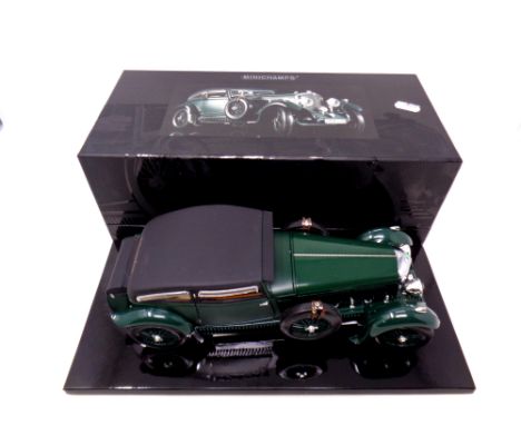 A Minichamps Bentley 6.5l 1:18 scale die cast car, boxed  