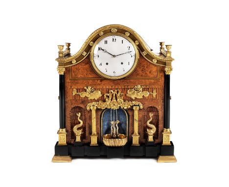 Wiener Biedermeier Flötenuhr mit Automat57 x 46 x 28 cm.Rückplatine signiert.Wien und Frankreich, 19. Jahrhundert.Funktionen: