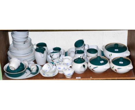 A Denby Greenwheat dinner/tea service and a Victorian tea set 