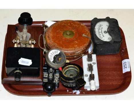 A 1942 MKIII compass, two Morse code units etc (7)