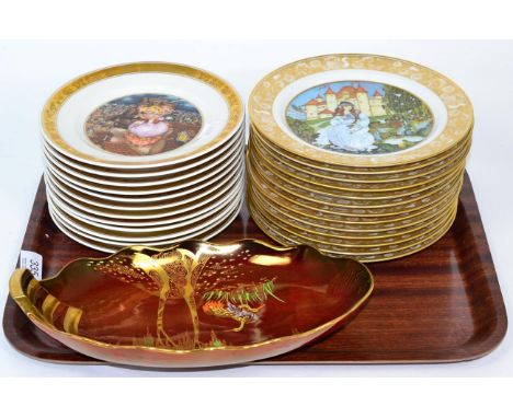 A set of twelve Royal Copenhagen ''The Hans Christian Andersen'' collectors plates; another Franklin mint set; and a Carlton 