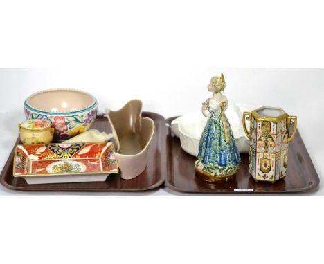 A quantity of assorted ceramics including Noritake; Poole etc (two trays)