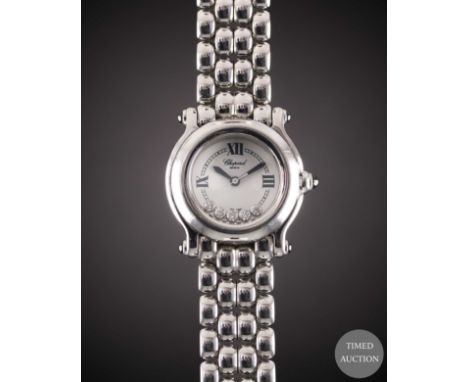A LADIES STAINLESS STEEL CHOPARD HAPPY SPORT BRACELET WATCH
CIRCA 2000s, REF. 8245 /&nbsp;27/8250-23 WITH KUTCHINSKY JEWELLER
