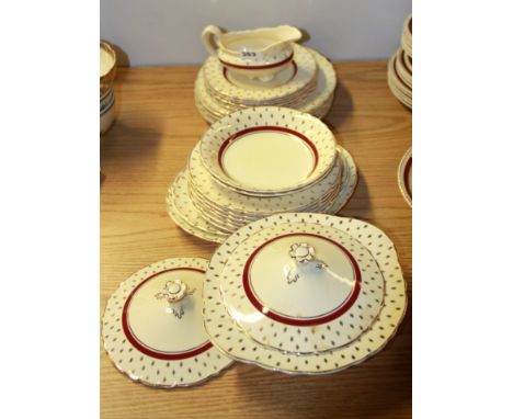 A vintage Wilkinson honey glaze part dinner service together with Solian ware part dinner service.