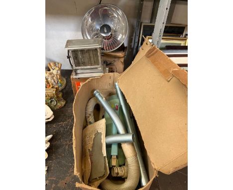 Boxed glass sided turnover electric toaster, Pifco infrared and radiant heat lamp and boxed Hoover Hooverette model 2944