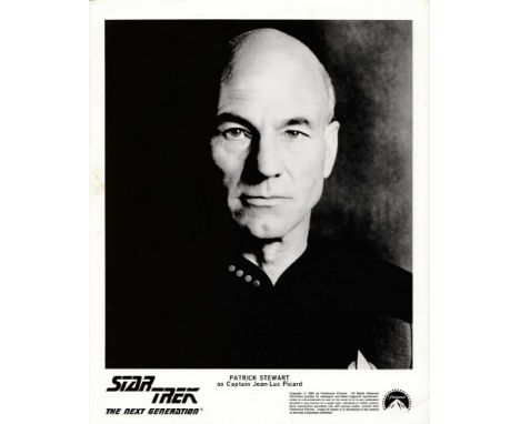 Patrick Stewart signed 10 x 8 black and white photo. Nice portrait of him from Star Trek .  Good condition.  All items come w