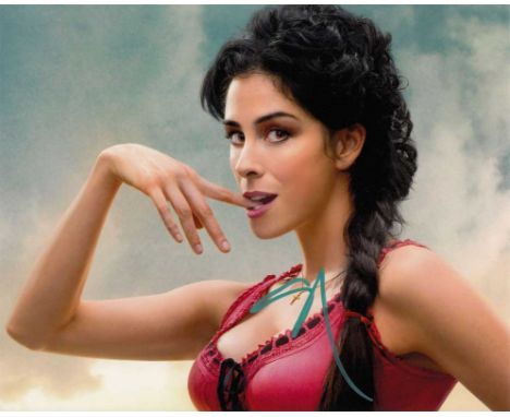 Sarah Silverman signed 10 x 8 colour photo. Sexy portrait photo of the actress and stand-up comedian.   Good condition.  All 