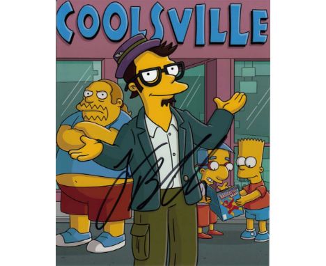 Jack Black signed 10 x 8 colour photo. Cartoon photo from the Simpsons signed by actor and comedian Jack Black who guested on