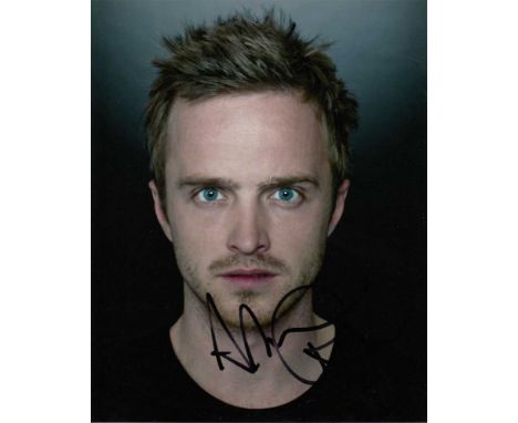 Aaron Paul signed 10 x 8 colour photo. Superb portrait photo of the actor, best known for the superb Breaking Bad.   Good con
