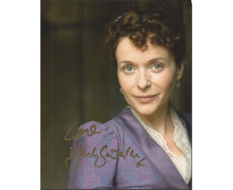 Julia Sawahla signed 10x8 colour photo.  English actress best known for playing Saffron Monsoon in Absolutely Fabulous  Good 