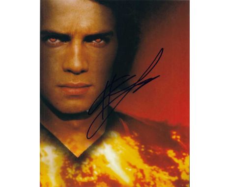 Hayden Christensen signed 10 x 8 colour photo. Unusual portrait of the actor, best known for playing Anakin Skywalker in Star
