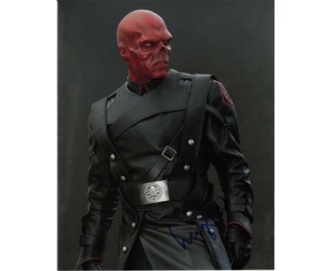 Hugo Weaving signed 10 x 8 colour photo. Great shot of him as Red Skull from Captain America The First Avenger.   Good condit