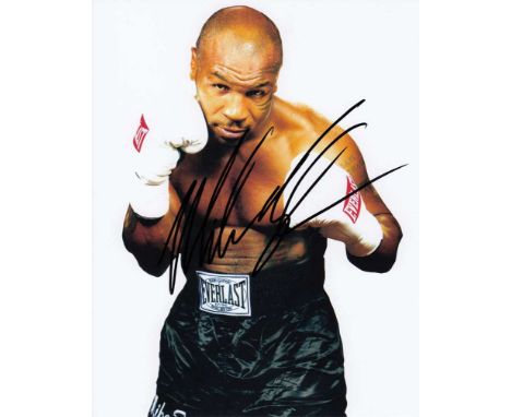 Mike Tyson signed 10 x 8 colour photo. Rare signed boxing portrait photo of the former World Heavyweight Champion.   Good con