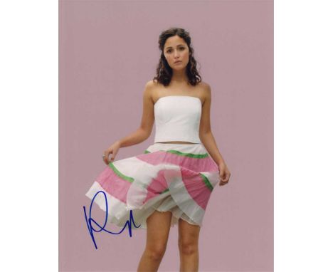 Rose Byrne signed 10 x 8 colour photo. Sexy portrait photo of the actress, star of the recent X-Men films.   Good condition. 