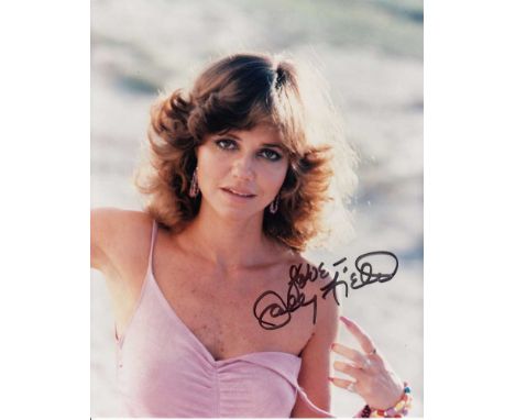 Sally Field signed 10 x 8 colour photo. Excellent portrait photo of the actress and star of Forrest Gump.   Good condition.  