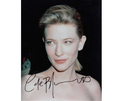 Cate Blanchet signed 10 x 8 colour photo. Lovely photo of the actress from Lord of the Rings.   Good condition.  All items co