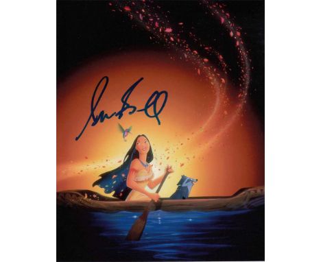 Irene Bedard signed 10 x 8 colour photo. Cartoon photo from the Disney film Pocahontas signed by Irene Bedard who provided th