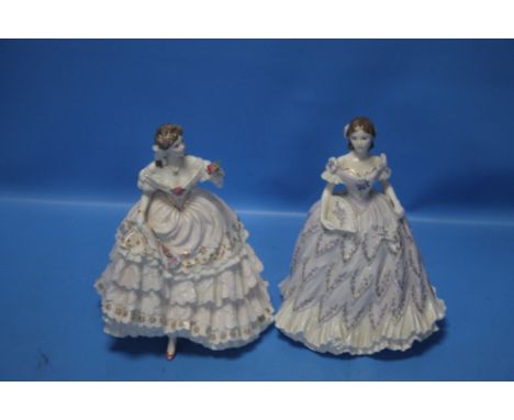 TWO ROYAL WORCESTER FIGURINES 'THE FAIREST ROSE' AND 'THE LAST WALTZ' (2) No obvious visual signs of  damage or restoration