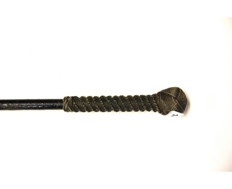 An early 20th Century naval sailor's knot walking stick, L. 79cm.