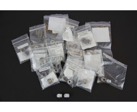 A quantity of Source 925 silver mother of pearl set bracelet charms.