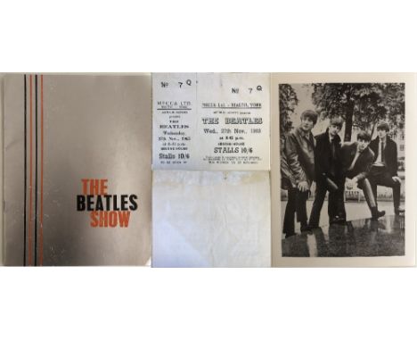 BEATLES UNUSED RIALTO YORK 1963 TICKET &amp; PROGRAMME. An unused ticket from their performance at the Rialto in York on Wedn