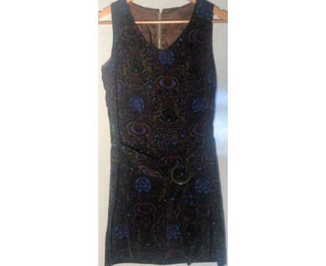 MARY HOPKIN COLLECTION - CLOTHING - VINTAGE MINI DRESS. A velvet mini dress, owned and worn by a teenage Mary Hopkin circa ea