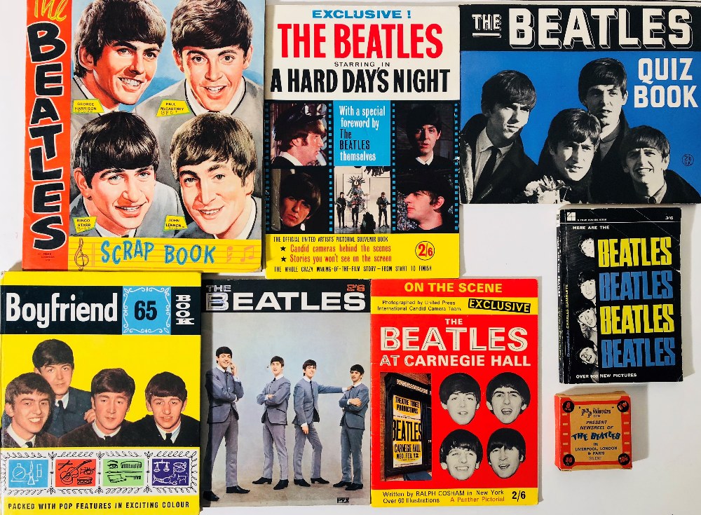 BEATLES MEMORABILIA INC ORIGINAL POSTER. Collection of printed Beatles ...