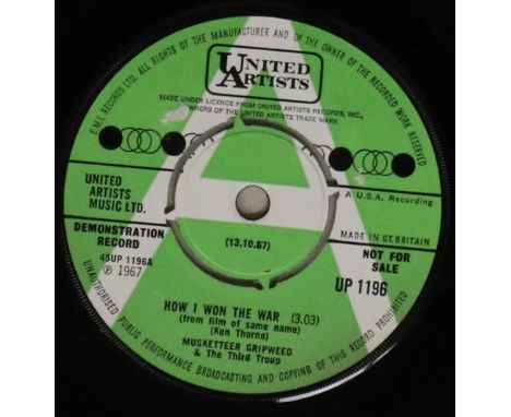 MUSKETEER GRIPWEED &amp; THE THIRD TROUP - HOW I WON THE WAR - ORIGINAL UK 7" DEMO (UP 1196). One of John's most famous alias