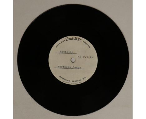 MICHELLE - UK EMIDISC ACETATE 7". Rare as hen's teeth original UK single sided 7" acetate recording of Michelle, which was ne