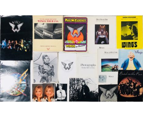 WINGS AND PAUL MCCARTNEY PROMOTIONAL MEMORABILIA. Collection of Paul McCartney memorabilia to include: ticket stub from Wings