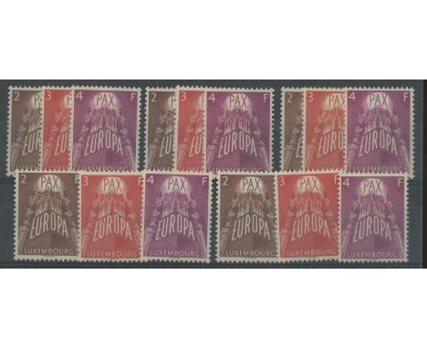 1957 Europa set U/M x 5 sets. SG 626-8 Cat £1462 (15)