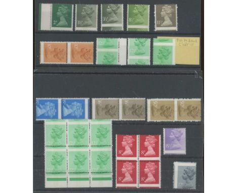 Misperfs selection incl. 3½p, 8½p, 12½p (3 different + block of 6), etc. U/M, fine (28)