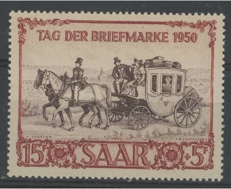 1950 Stamp Day Mail Coach U/M, fine. SG 288 Cat £120