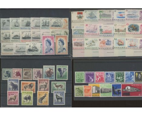 Bahamas 1967 set U/M, Nigeria 1961 set M, South Africa 1954 set U/M &amp; Tristan 1965 set Mint. STC £149