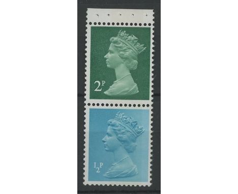 2p-½p vertical pair OCP/PVA with Broad Band Centre ex DP1. U/M, fine.