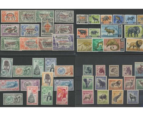 Cameroon 1960 set M, Sierra Leone 1961 set M, Kenya 1966 set U/M &amp; South Africa 1954 set M. STC £98