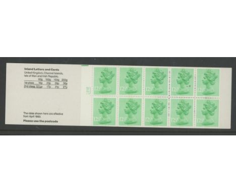£1.25 Railway No. 2 LMS L/M correct rate Cyl B8 phos B49 row 2 S1 &amp; S6 distorted frame perf 1/2/1