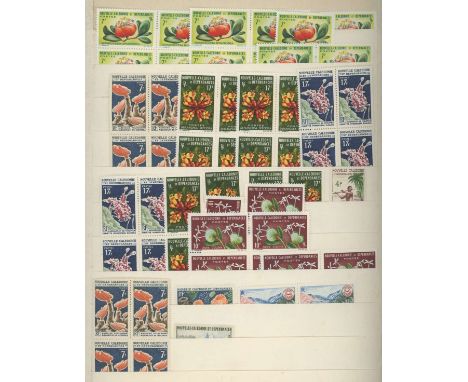 New Caledonia: 1959-68 duplicated U/M range on stocksheet. STC £246 (approx 54)