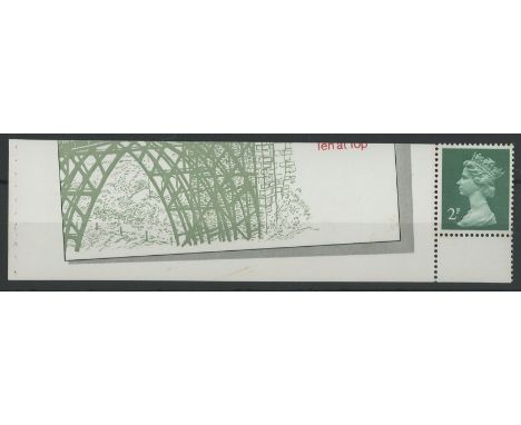 2p Two Bands ex Wedgwood DP42 with selvedge Phosphor printed both sides. U/M, fine.