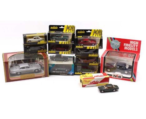 One box containing a quantity of mixed scale modern release diecasts to include Solido, Polistil, and others, specific exampl
