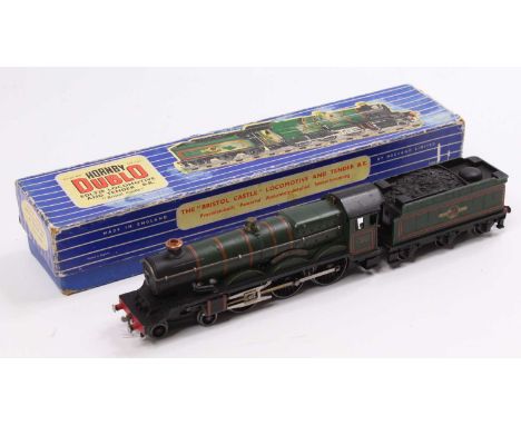 EDLT20 Hornby-Dublo 3-rail 4-6-0 ‘Bristol Castle’ loco &amp; tender BR lined green. Chimney is bright, svc slightly dull. A f